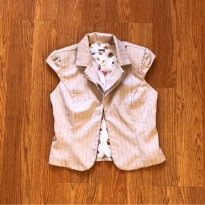 Vintage Pinstriped Business Casual Vest